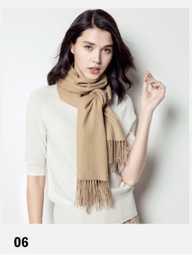 Solid Color Shawl Scarf W/ Tassels
